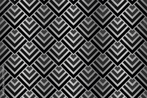Seamless black and silver art deco pattern. geometric vector pattern background. wallpaper. EPS10 Illustration