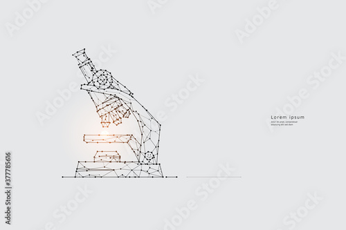 vector graphic concept of science and microscope