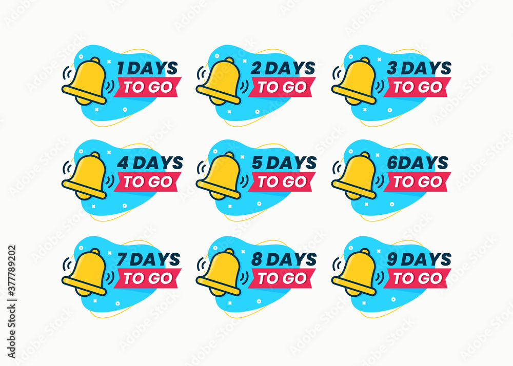 Flat style number of days left promotional number can you using in banner or web Flat style number of days left promotional number can you using in banner or web
