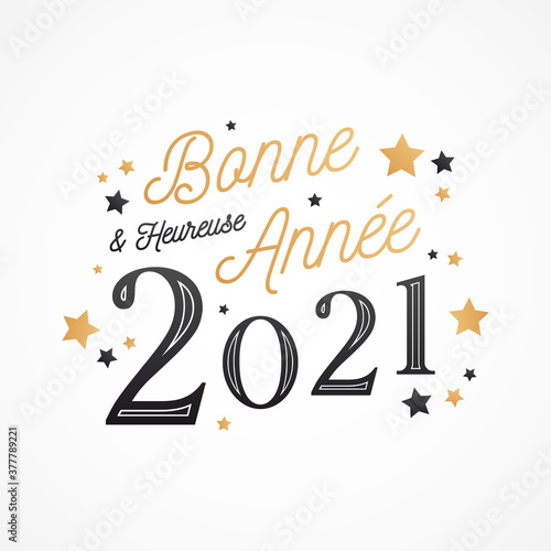 Bonne et heureuse année 2021 - Carte de voeux