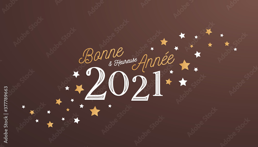 Bonne et heureuse année 2021 - Carte de voeux