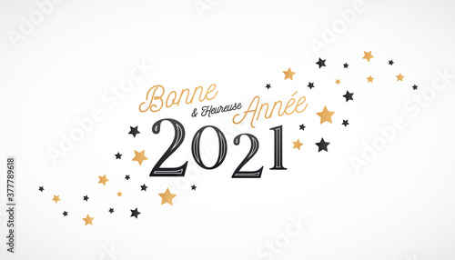 Bonne et heureuse année 2021 - Carte de voeux
