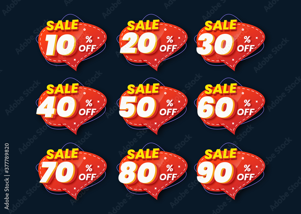 Set number special discount sign template design Set number special discount sign template design