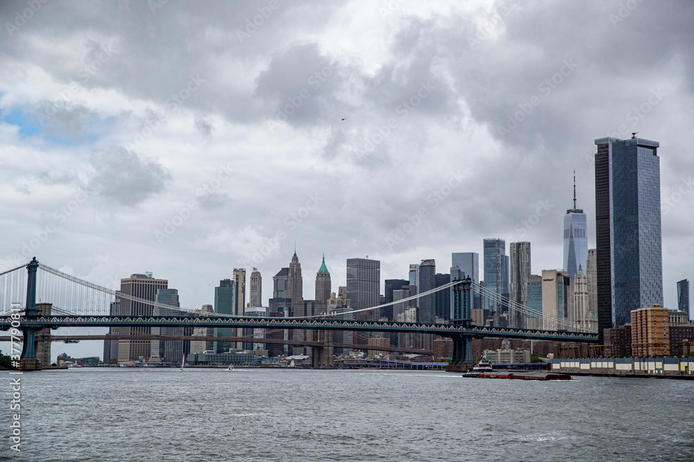 A view of lower Manhattan skyline from the East River in New York City on Sunday, Sept. 13, 2020. (Gordon Donovan) A view of lower Manhattan skyline from the East River in New York City on Sunday, Sept. 13, 2020. (Gordon Donovan)
