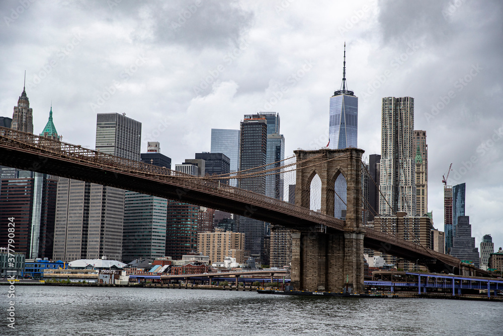 A view of lower Manhattan skyline from the East River in New York City on Sunday, Sept. 13, 2020. (Gordon Donovan) A view of lower Manhattan skyline from the East River in New York City on Sunday, Sept. 13, 2020. (Gordon Donovan)