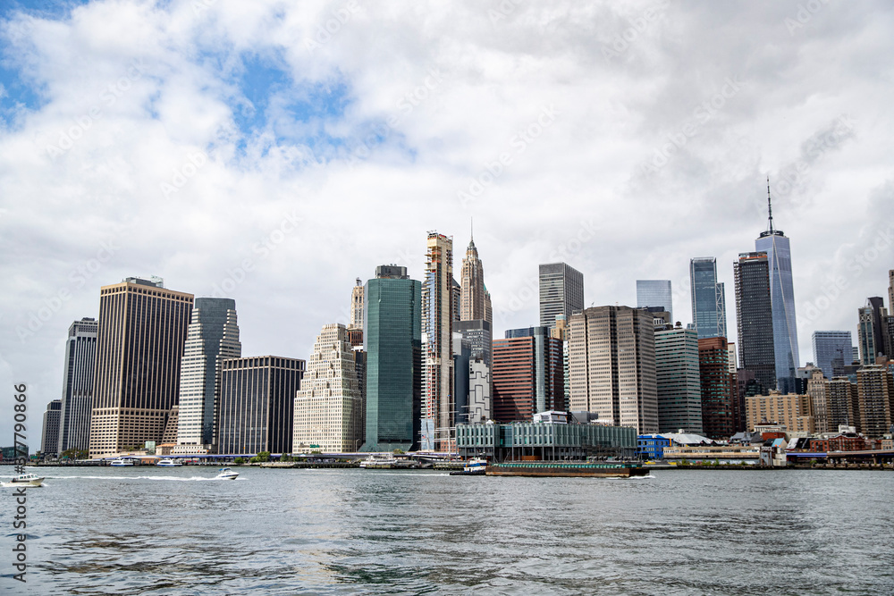A view of lower Manhattan skyline from the East River in New York City on Sunday, Sept. 13, 2020. (Gordon Donovan) A view of lower Manhattan skyline from the East River in New York City on Sunday, Sept. 13, 2020. (Gordon Donovan)