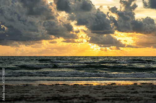 sunset over the sea