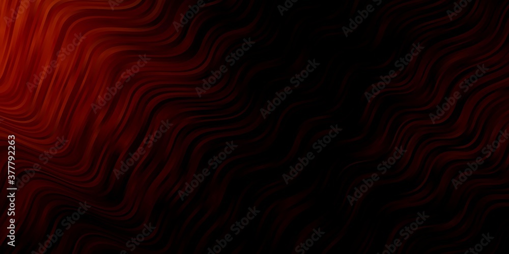 Dark Red vector backdrop with circular arc. Bright illustration with gradient circular arcs. Pattern for busines booklets, leaflets