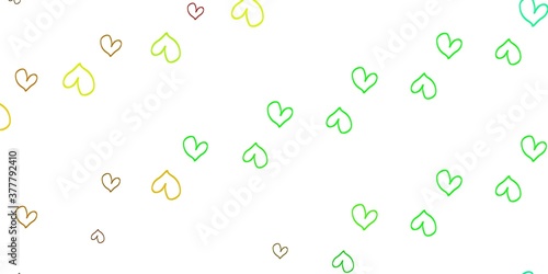Fototapeta Naklejka Na Ścianę i Meble -  Light Multicolor vector background with hearts.