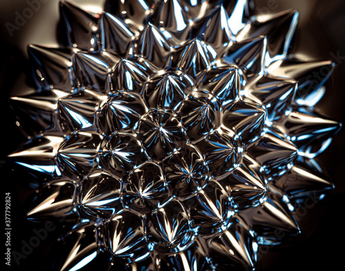 Photos Ferrofluid in a magnetic field, closeup