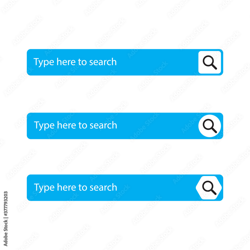 Set www search bar icons. isolated on white background Set www search bar icons. isolated on white background