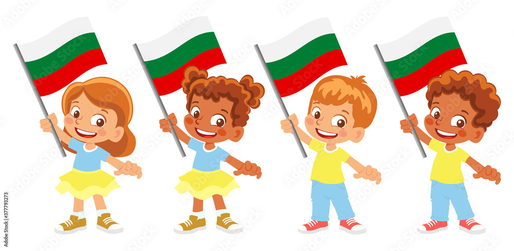 Bulgaria flag in hand set