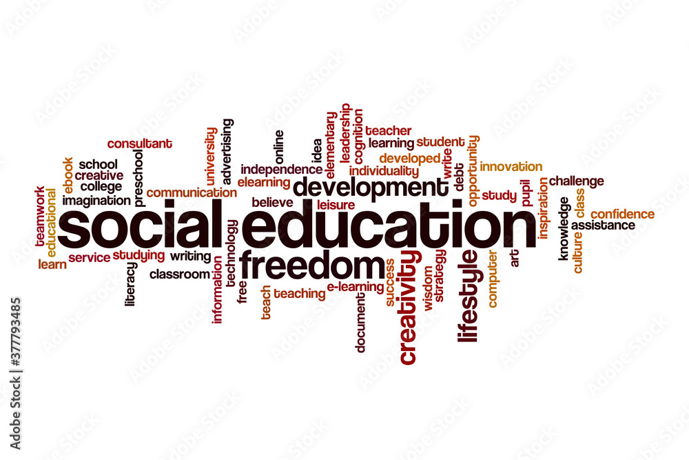 Social education cloud concept Social education cloud concept