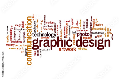 Graphic design cloud concept on