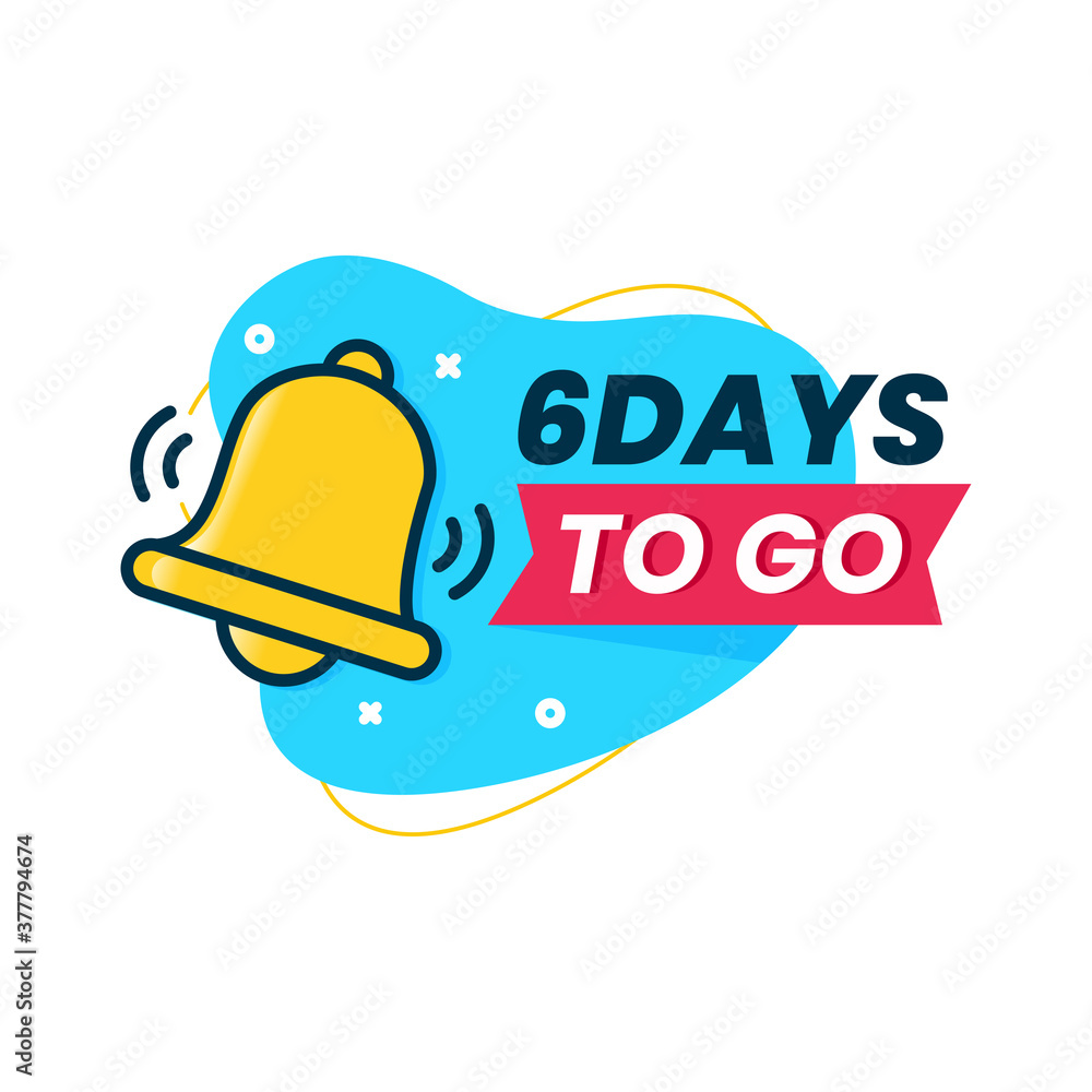 Promotional banner with number of days left sign Promotional banner with number of days left sign