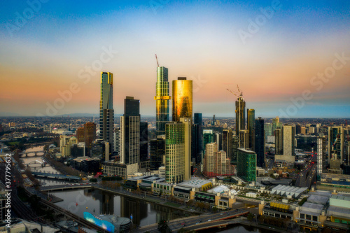 Melbourne SkyLine at sunset