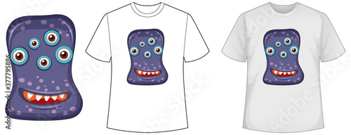 Mock up shirt with coronavirus icon