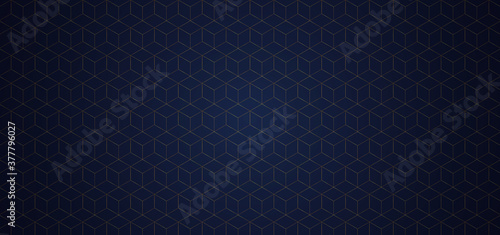 Wallpaper Mural Luxury gold line pattern design dark blue color background Torontodigital.ca