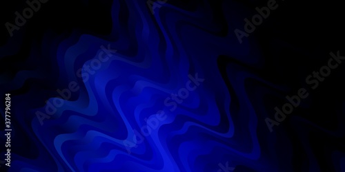 Dark BLUE vector template with curves. Colorful illustration in abstract style with bent lines. Pattern for websites, landing pages.