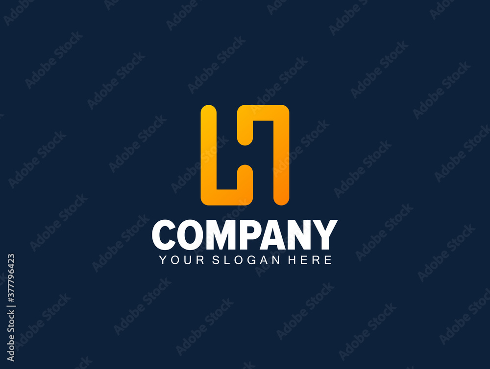 abstract modern creative h letter logo design vector in eps file. h