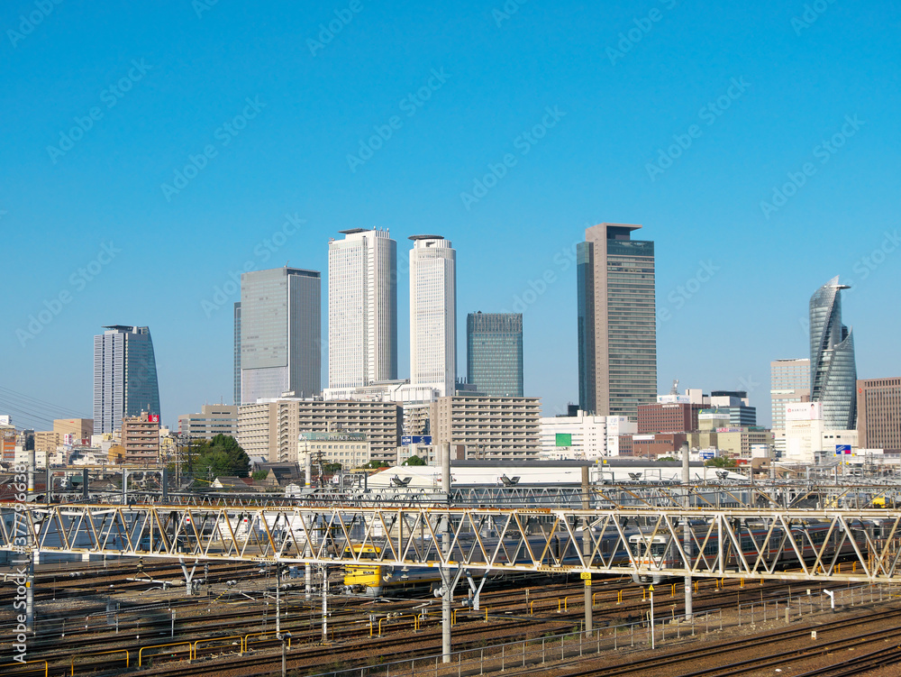 Naklejka premium 名古屋駅周辺の高層ビル 