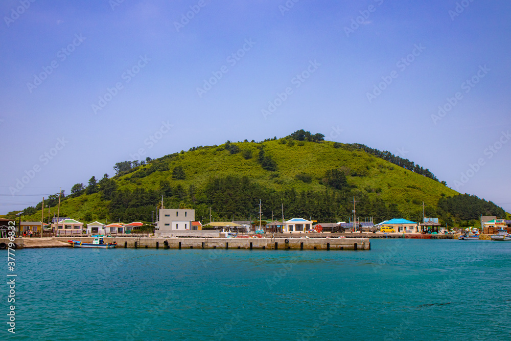 Small island landscape in Jeju, South Korea