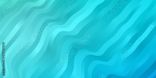 Light Blue, Green vector background with lines. Abstract illustration with bandy gradient lines. Smart design for your promotions.