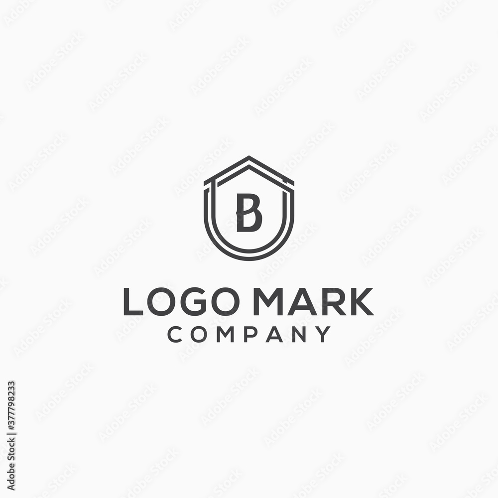 Vector. Two contour icons in the house. Linear house icon with INITIALS and linear house icon Vector. Two contour icons in the house. Linear house icon with INITIALS and linear house icon