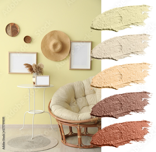 Interior of room with photo...