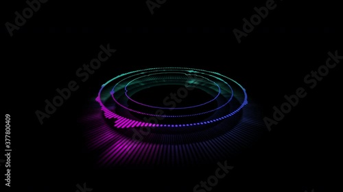 Hologram Music equalizer, music party