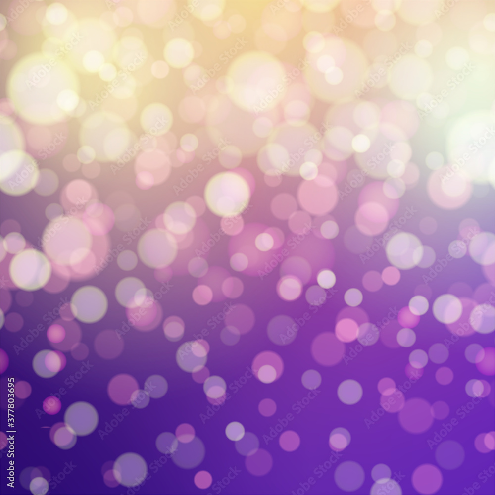 Abstract pink background with defocused lights. Vector