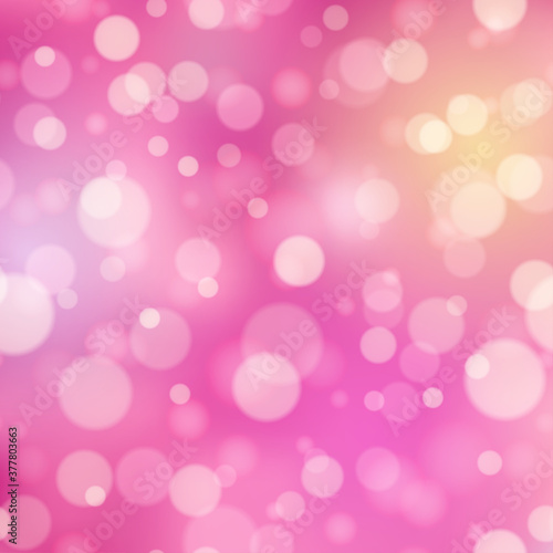 Abstract pink background with defocused lights. Vector