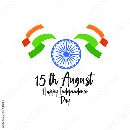 India independence day. 15th august. flag background. For poster, banner and greeting. Vector illustration