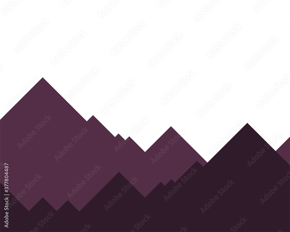 purple mountains landscape vector design