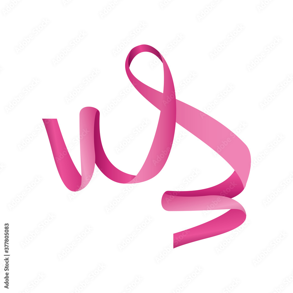 detailed pink ribbon, badge, breast cancer awareness detailed pink ribbon, badge, breast cancer awareness