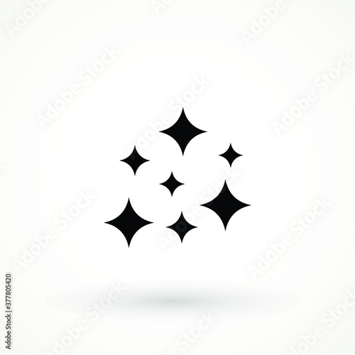 Shine icon  Clean star icon sparkling twinkling sparkles symbol Sparkle simple design Stars sign isolated on white background 