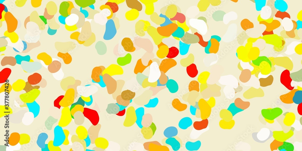 Light blue, yellow vector pattern with abstract shapes. Light blue, yellow vector pattern with abstract shapes.