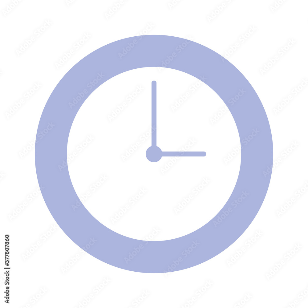 Isoalted clock icon vector design Isoalted clock icon vector design
