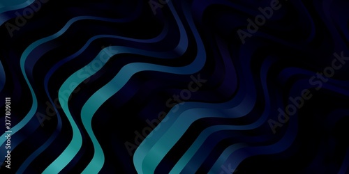 Dark Blue, Green vector backdrop with bent lines. Abstract illustration with bandy gradient lines. Design for your business promotion.