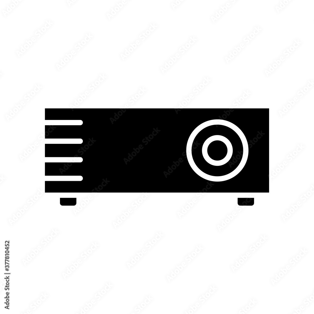 projector icon with glyph style for your design projector icon with glyph style for your design