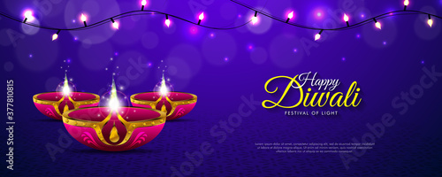 Happy Diwali Festival of Light Background
