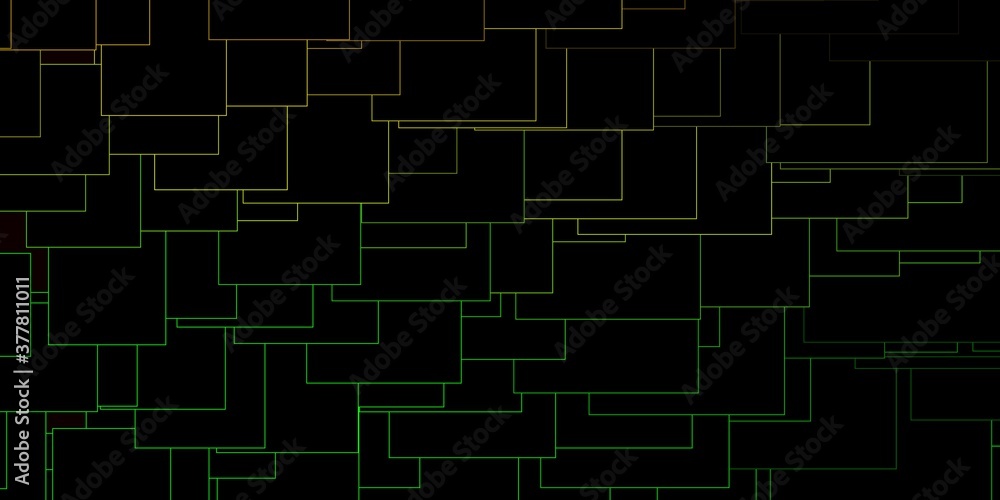 Dark Green, Yellow vector layout with lines, rectangles. Abstract gradient illustration with colorful rectangles. Pattern for websites, landing pages.