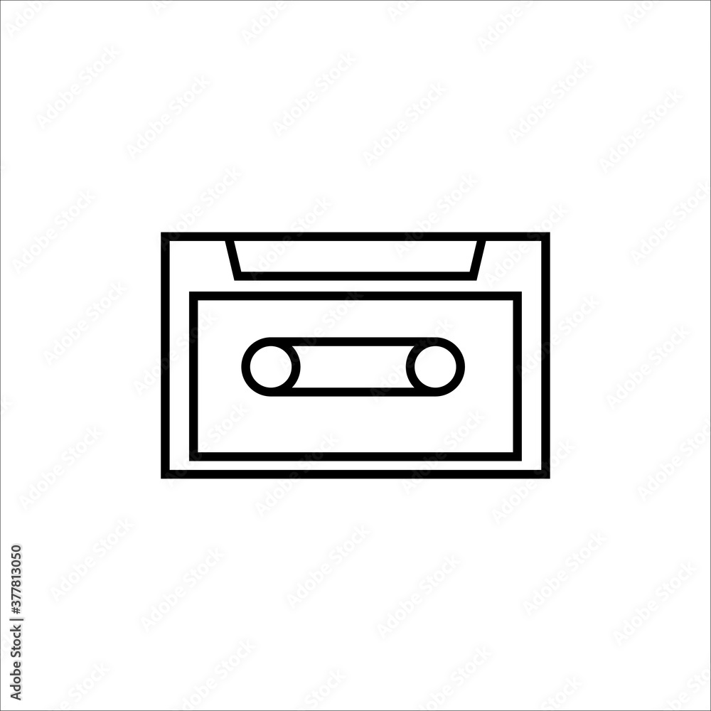 cassette vector icon with outline style vector for your web design, logo, UI. illustration cassette vector icon with outline style vector for your web design, logo, UI. illustration