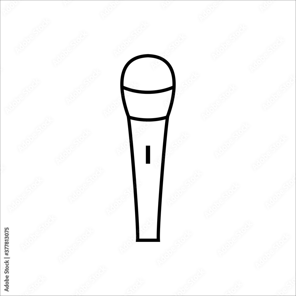 Microphone icon with outline style vector for your web design, logo, UI. illustration Microphone icon with outline style vector for your web design, logo, UI. illustration