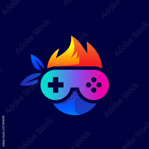 console and ninja for gaming logo design