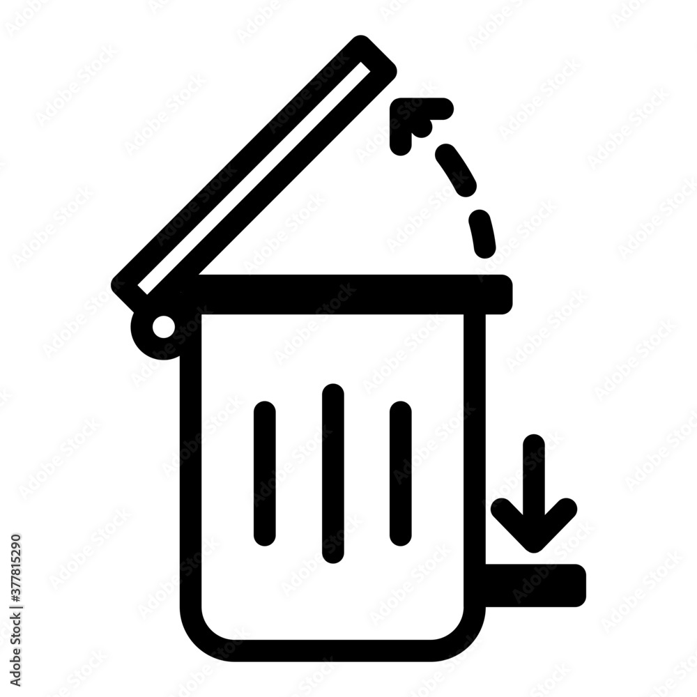 Modern trash bin icon Modern trash bin icon