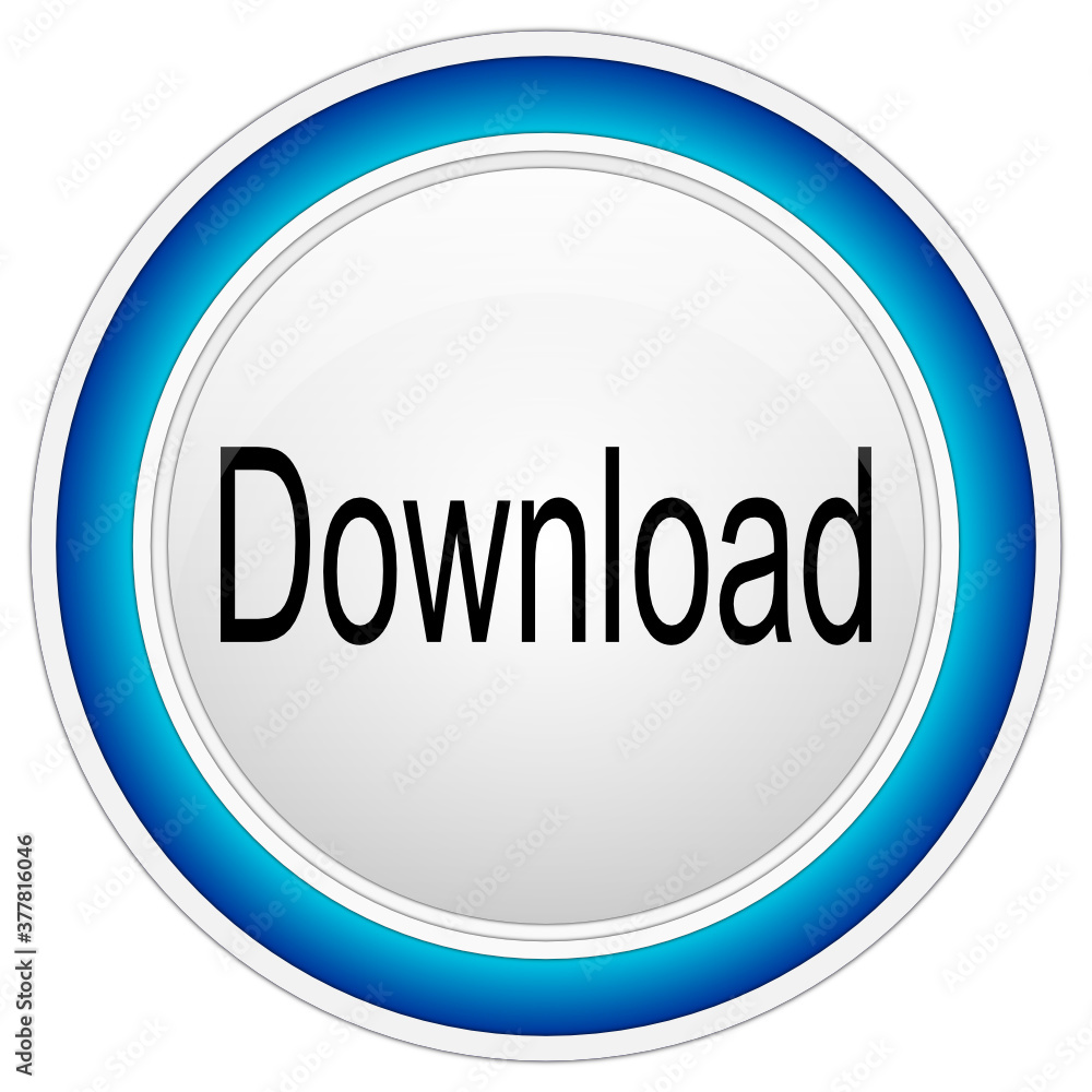 Download button on white background - illustration Download button on white background - illustration