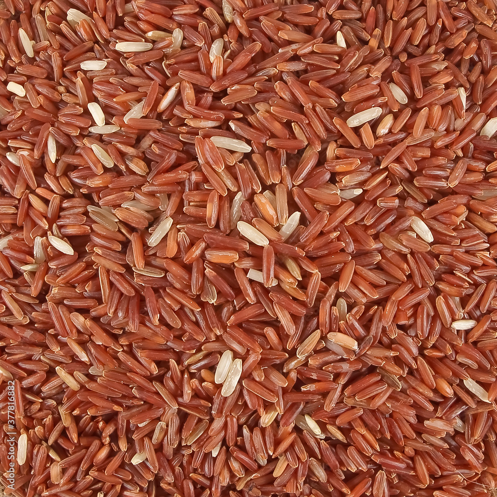 Top view of raw organic red rice texture background Top view of raw organic red rice texture background