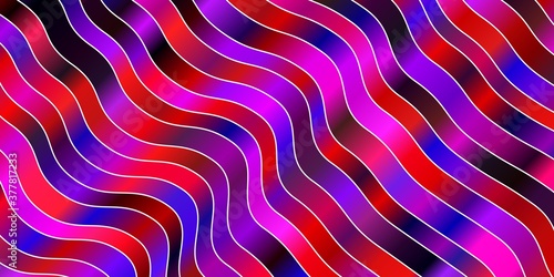 Light Pink, Red vector texture with circular arc. Abstract illustration with gradient bows. Best design for your posters, banners.