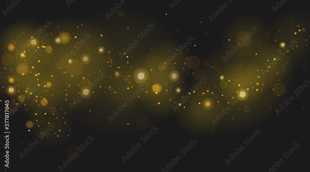 Abstract background with Bokeh light effect. Night bright texture golden or silver glitter. Festive vector sparkling luminous magical dust particles for Christmas concept illustration. Abstract background with Bokeh light effect. Night bright texture golden or silver glitter. Festive vector sparkling luminous magical dust particles for Christmas concept illustration.
